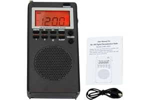 Generic Lightweight Portable Radio Spirit Box, Mini Am/Fm Radio with Led Display, USB Charging, Headphone Jack and High Sensi