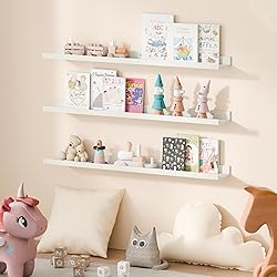 upsimples Floating Shelves for Wall, Wood Mounted