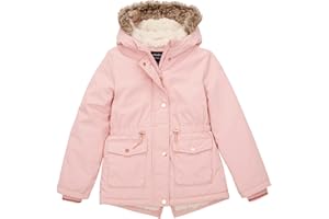 Rokka&Rolla Girls' Water-Resistant Sherpa Fleece Lined Puffer Jacket Winter Parka Coat