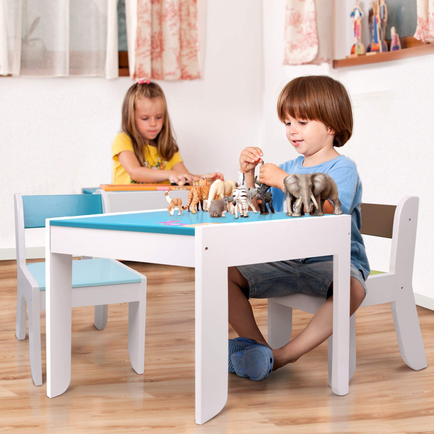 wooden activity table for 1 year old