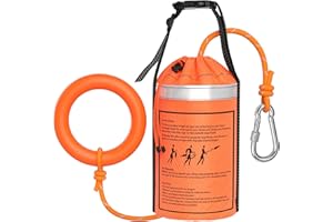 NTR Water Rescue Throw Bag with 50/70/98 Feet of Rope in 3/10 Inch Tensile Strength Rated to 1844lbs, Throwable Device for Kayaking and Rafting, Safety Equipment for Raft and Boat