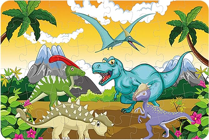 Amazon 恐竜フロアパズル 子供用 就学前学習おもちゃ ジャンボキッズパズル 子供用ジグソーパズル 48ピース 2 X 3フィート ジグソーパズル おもちゃ