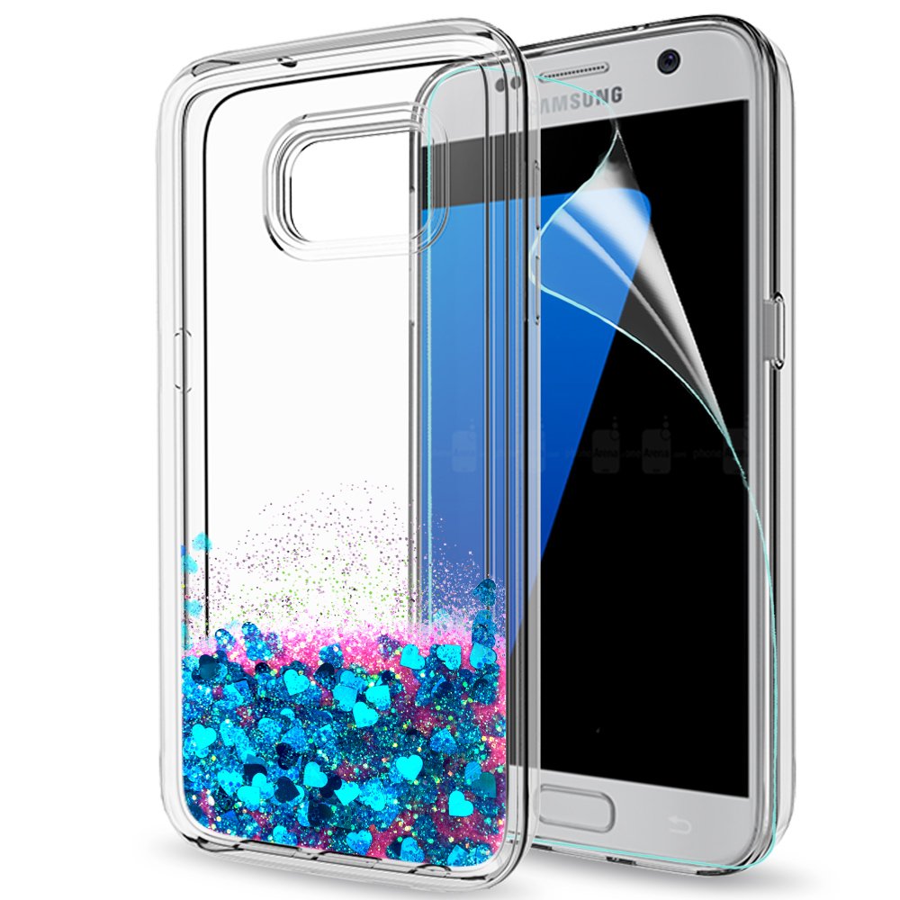 LeYi Case for Samsung Galaxy S7 Edge with Screen Protector, Girl Women