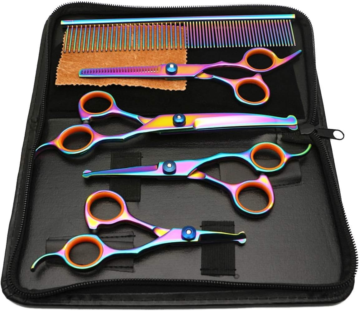 Winkeyes 5Pcs Pet Grooming Scissors Dog Cat Grooming
