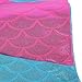 Colorful Ribbons Rainbow Mermaid Leotard Gymnastics Biketard for Little Girl, Blue/Pink, 140(8-9Y)