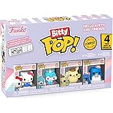 Funko Pop! Bitty: Sanrio - Hello Kitty (Classic), Cinnamoroll, Pompompurin, and A Surprise Mystery Mini Figure - 0.9 Inch (2.2 Cm) - Hello Kitty Collectable - Stackable Display Shelf Included