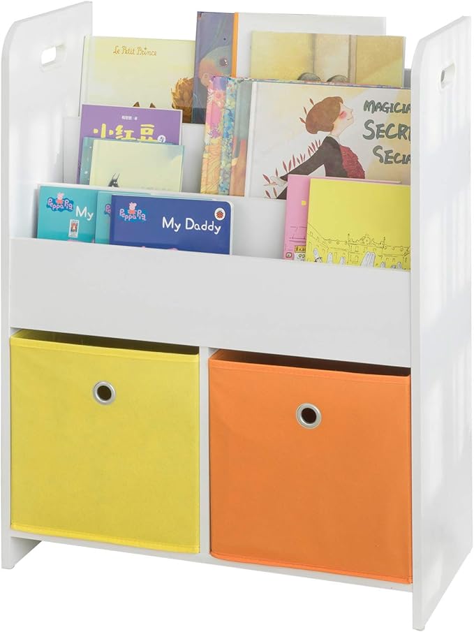 SoBuy® KMB27W, Children Kids Bookcase Book Shelf Storage Display Rack