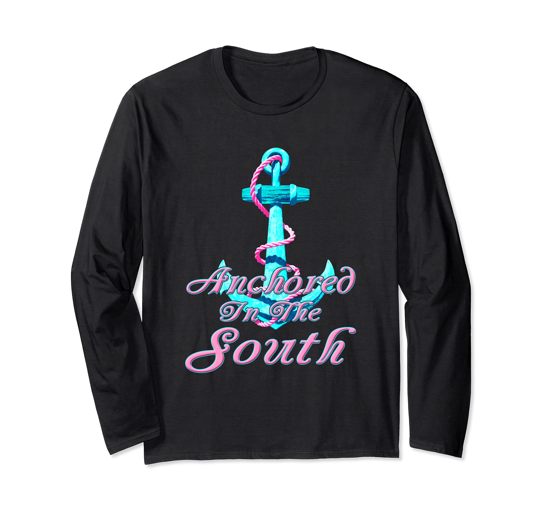 Anchored In the South Nautical Long Sleeve T-Shirt