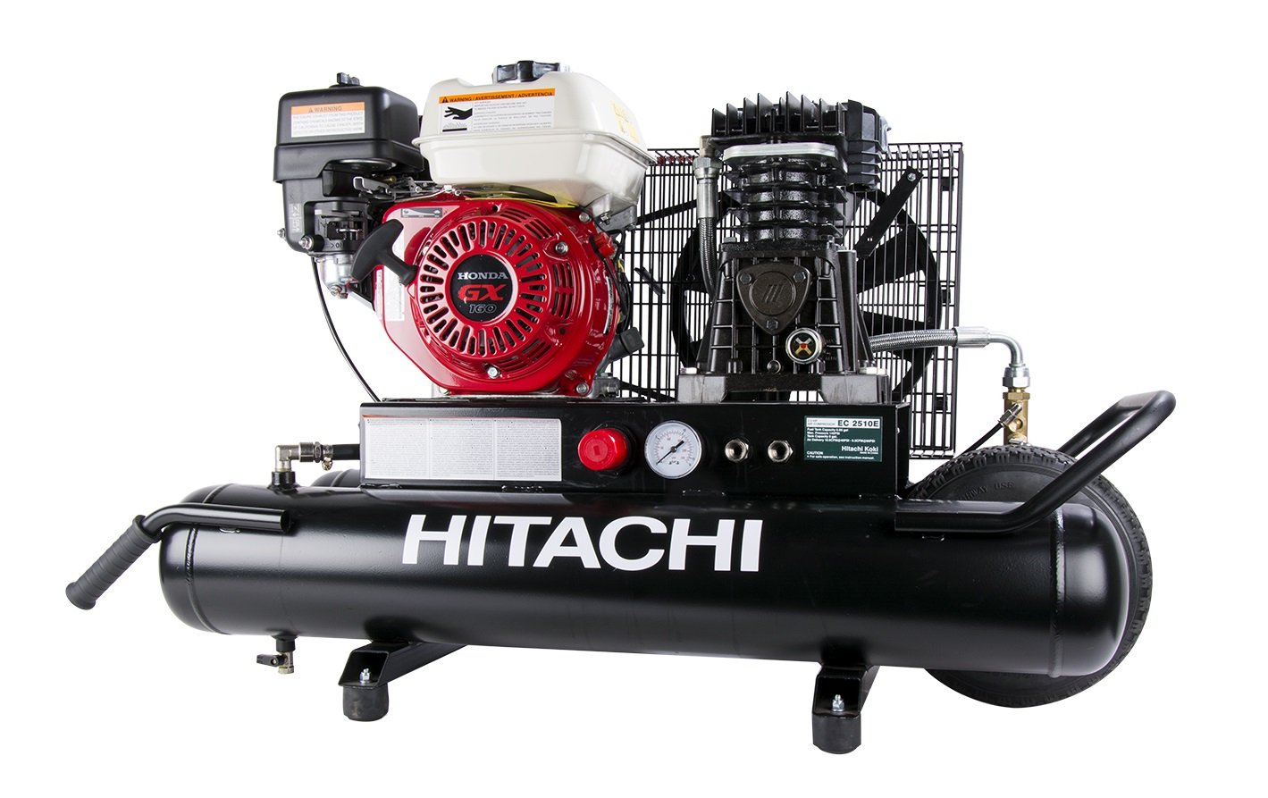 Hitachi EC2510E 8 Gallon Gas Powered Wheeled Air Compressor eBay