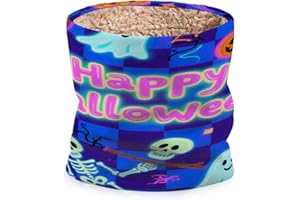 aidingzhi Halloween Blue and Black Pumpkin Winter Scarf Pullover Scarf for Cold Weather Neck Gaiter Face Scarf Thermal Thick 