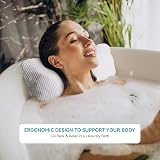 YUET Inflatable Bathtub Pillow Spa Bath Cushion Head Neck Back Support Suction view 4
