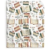 Book Lovers Gifts Blanket - Reading Blanket for Kids Boys Girls - 40x50 Inches Cute Lap Size Reading Throw Blanket for Library - Soft Fuzzy Comforter for Couch Sofa Bed