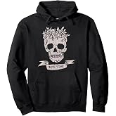 Floral Headdress Skull It's Fine Banner Pullover Hoodie
