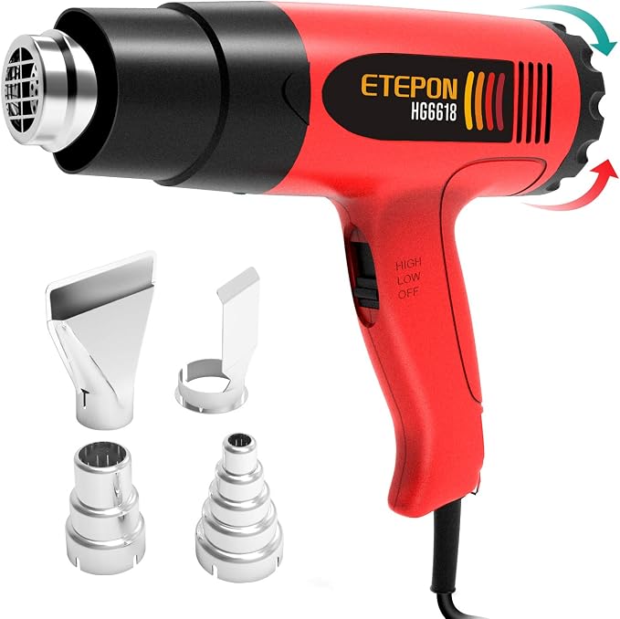 Pistola Ad Aria Calda DEWIN 550W - Temperatura Regolabile 100-450°C, Display LCD, 20 Velocità Aria - Per Saldatura, Vernici, Termoretraibile