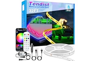 TENDIST Boat Led Light 32FT, 12V RGB Waterproof Pontoon Boat Lights Exterior, IP67 Upgraded Marine Boat Interior Lighting wit