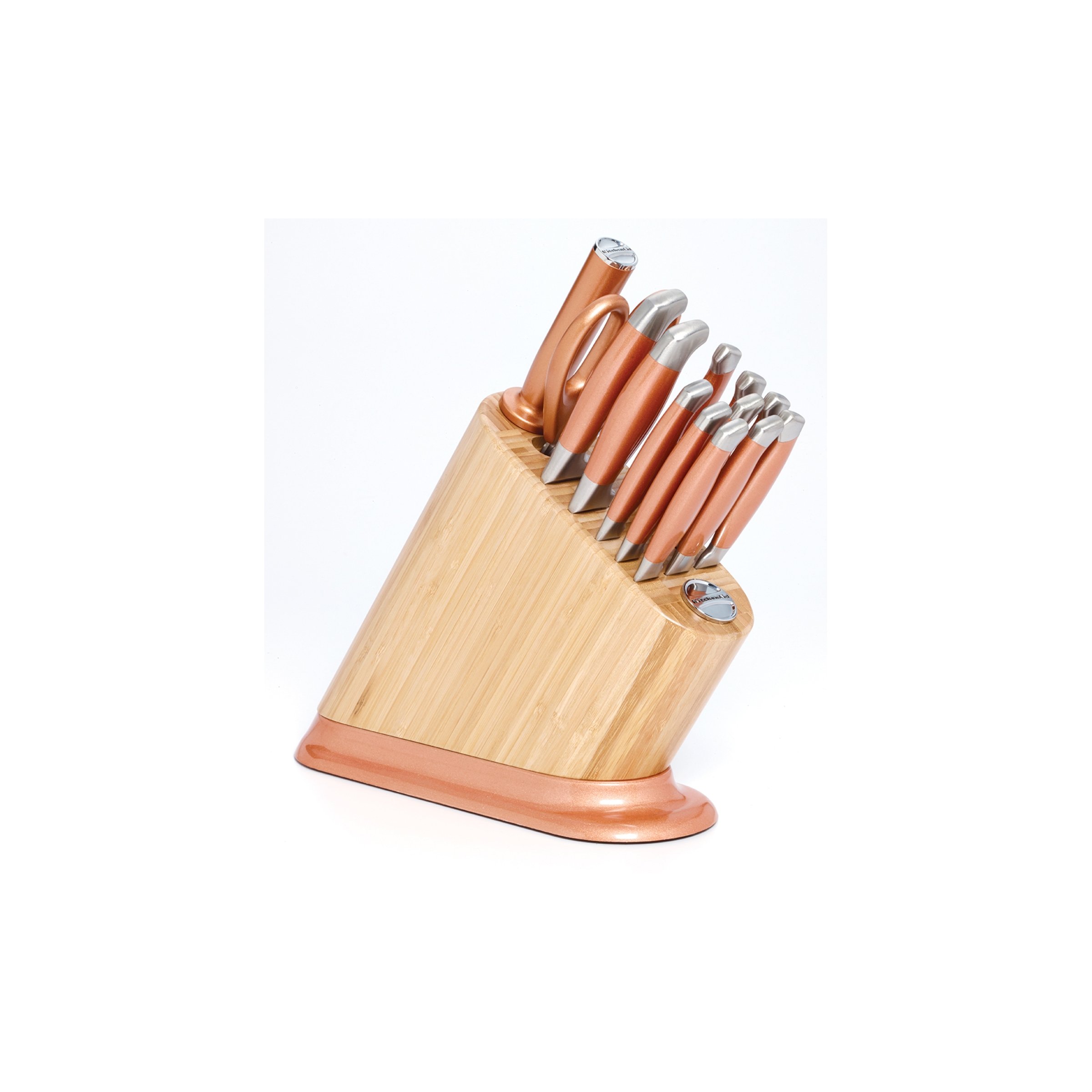 KitchenAid 14Piece Iconic Stainless Steel Knife Block Set, Copper Buy Online in United Arab