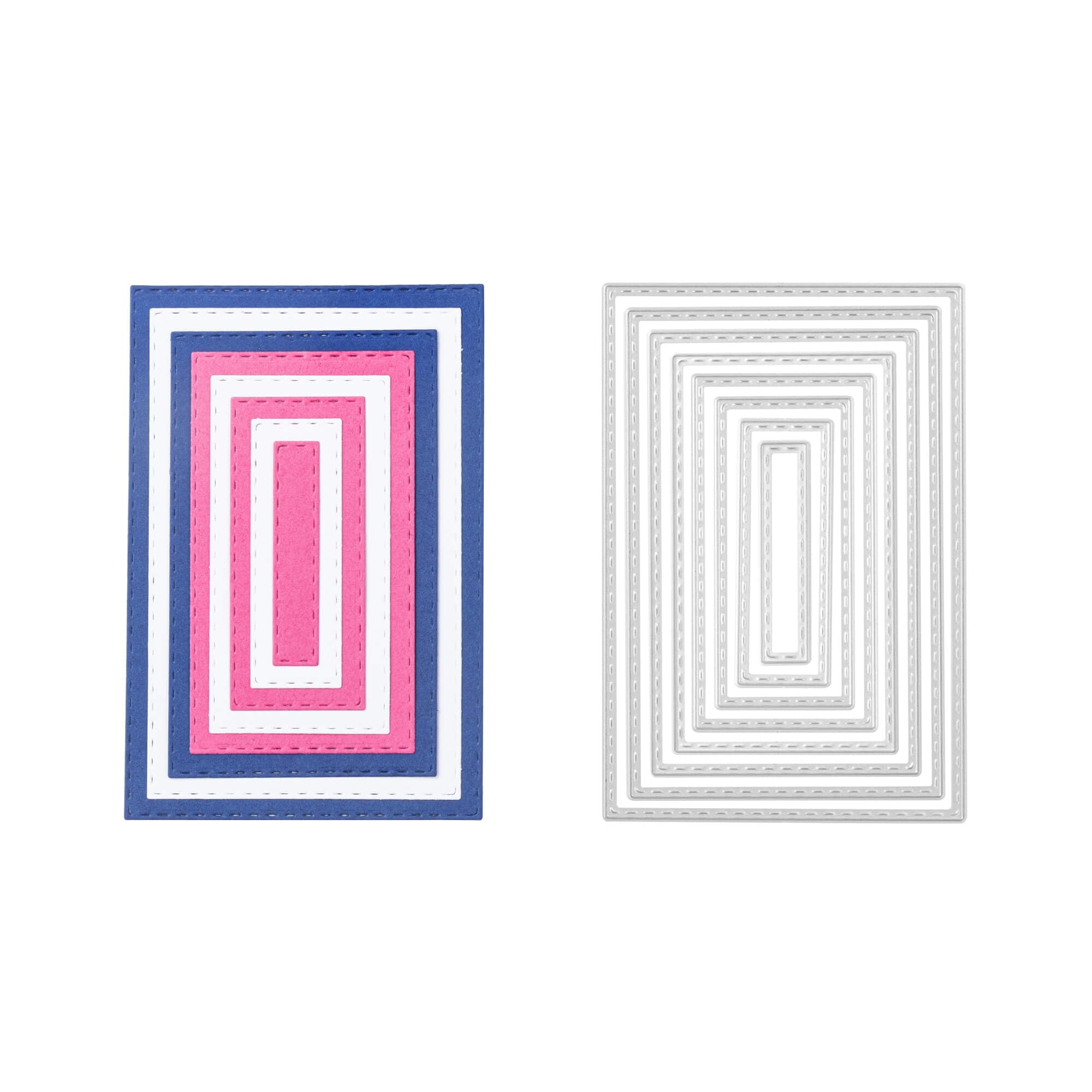 Stanzenshop.de Stanzenshop Cutting stencil Rectangular frames in seven different sizes, cutting set, decorations, cutting shapes, stencils, scrapbooking, card making