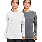 isnowood Women's Sun Protection Long Sleeve Shirts, UPF 50+ UV Rash Guard Swim Shirt, Workout Hiking Running Athletic Tops