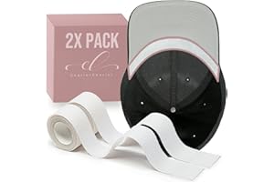 CHARLOTCHARLOT Hat Stain Protector Tape for Women (100+ Uses Total, Strong Adhesion, White), Save Your Hats from Makeup, Sweat and Sunscreen Stains, American Brand and American Design