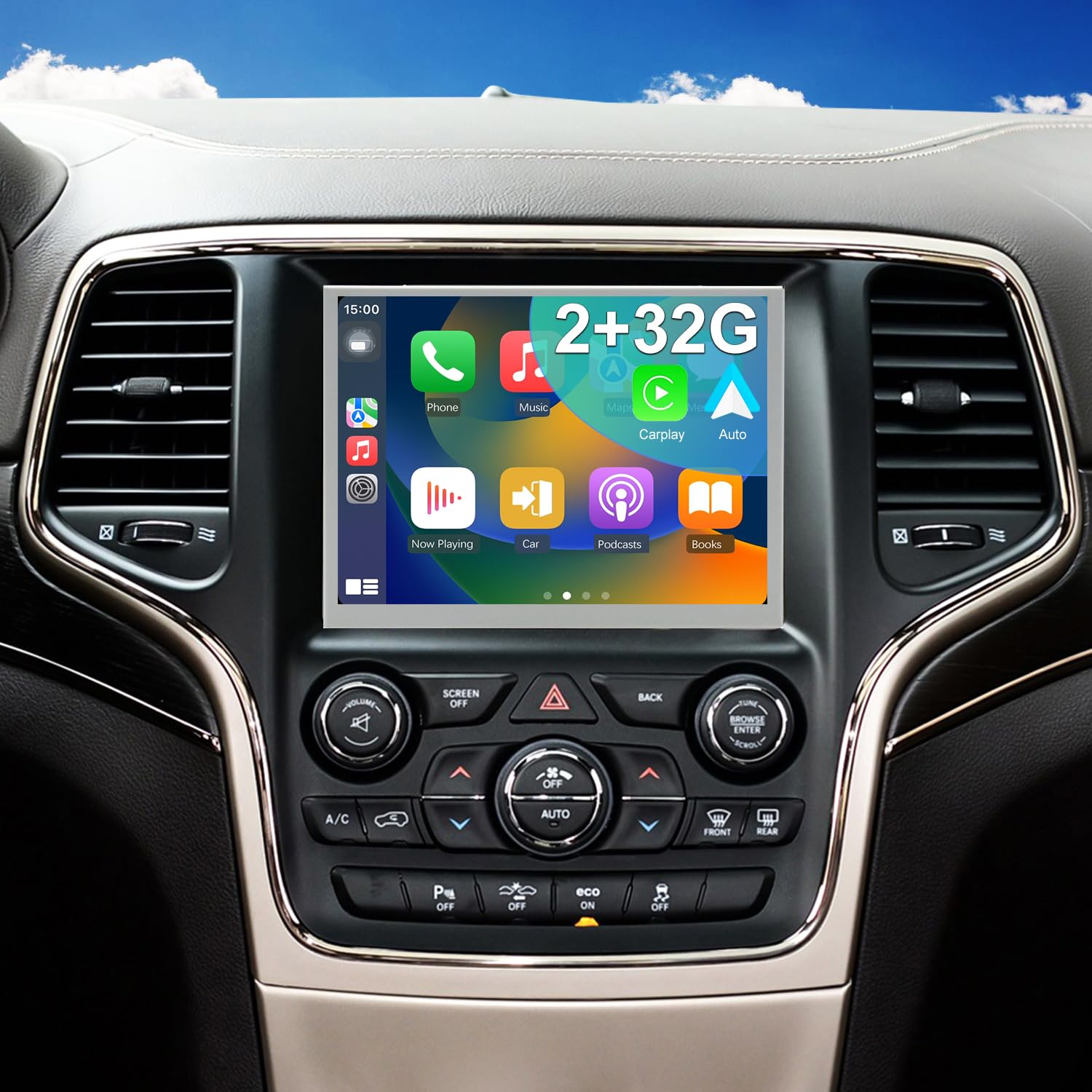 Photo 1 of 5GWiFi Upgrade Radio for Jeep Grand Cherokee 2014-2021, Dodge RAM 1500/2500/3500 2013-2018, Dodge Challenger Charger Durango 2015-2023, Touch Screen Car Stereo Carplay GPS (Only Fit 8.4inch Screen)