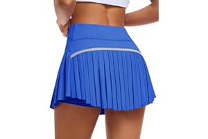 JoyGirl Womens Pleated Tennis Skirt with Shorts High Waisted Golf Skort Mini Skirt Workout Skirt Athletic Skorts with Pockets