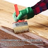 Sukudon 2 Pcs Wallpaper Paste Brush Large Masonry Paint Brush Set 12cm view 2