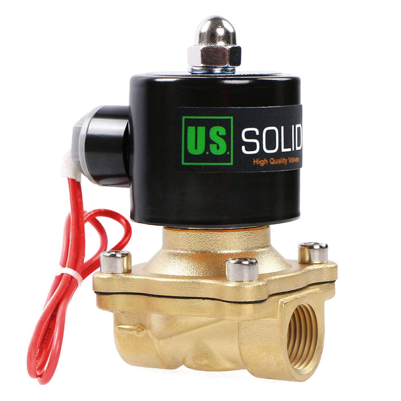 1/2" Brass Electric Solenoid Valve 220V AC G Thread Normally Closed VITON from U.S. SOLID