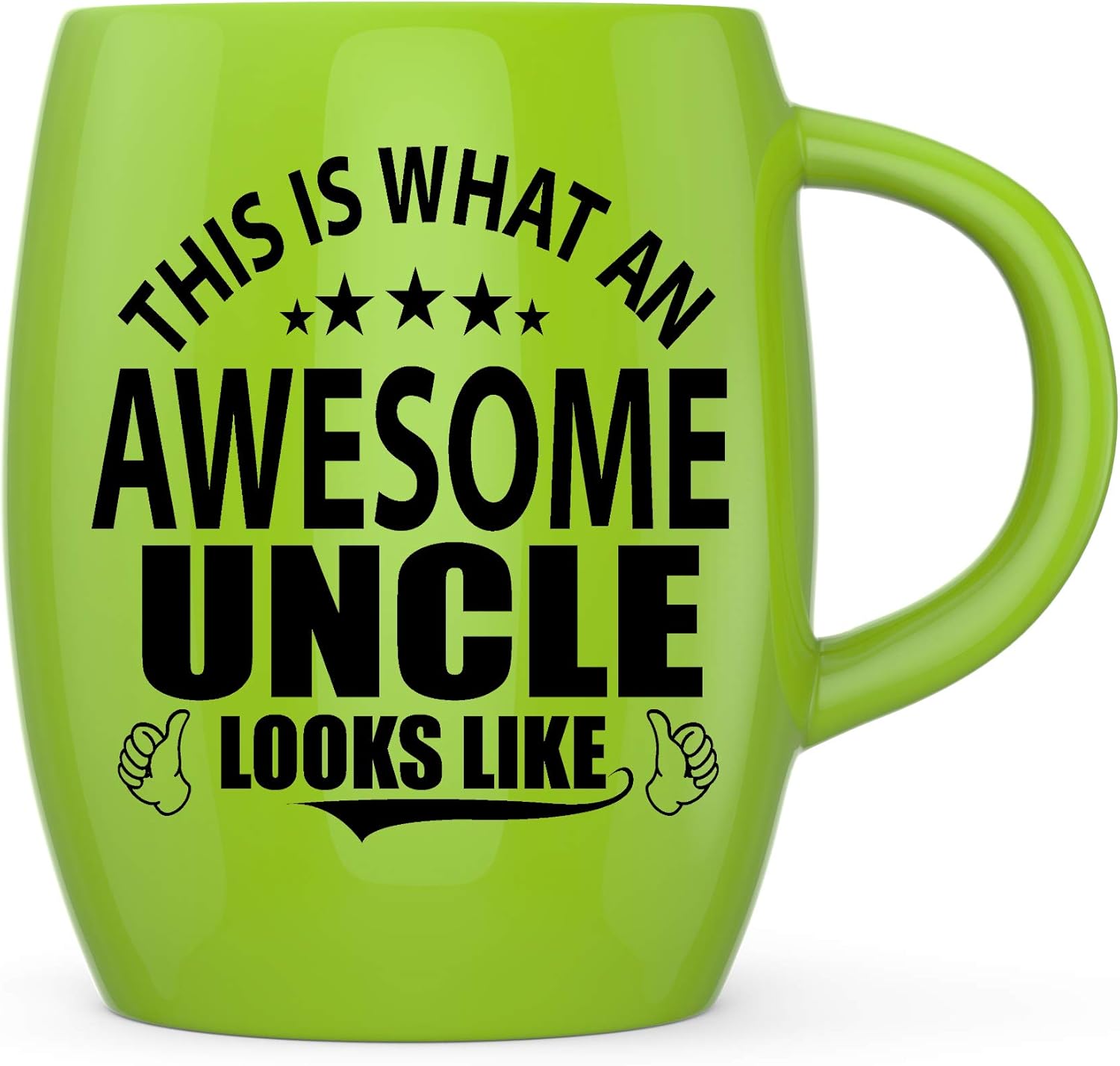 Father’s Day Gifts for Uncles from Niece Nephew This Is What An Awesome Uncle Looks Like Funny Gag Gift for Christmas Birthday Ceramic Coffee Mug Tea Cup - Yellow Green