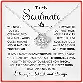 To My Beautiful Wife Necklace - Heartfelt Jewelry Gift from Husband, Meaningful Soulmate Necklace for Her, Birthday, Anniversary, or Special Occasion Gift