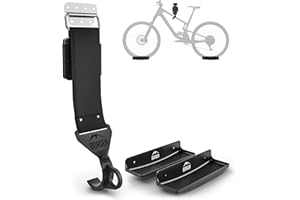 Borgen Bike Wall Mount Horizontal for E-Bikes, MTB & Road Bicycle Wall Mount with Support Brackets, Suitable as Bike Rack Garage Bike Storage Shed and Bicycle Storage Indoor Set of 1