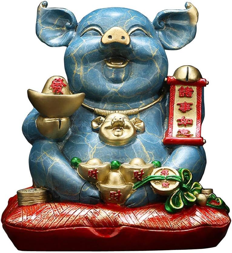 ORIENTAL SELECTION Feng Shui Set of Lucky Pig Bronze Statue