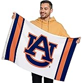 Auburn Tigers College Sports Printed Flag - NCAA Licensed - Nylon - School Banner (White) (2' x 3')
