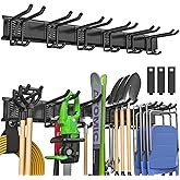 Garage Storage & Garage Organization - Garage Wall Organizer with Heavy Duty Garage Hooks, 6 Double-Layer Hangers, 3 Extensio