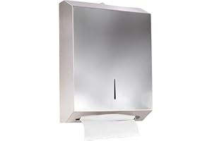 PENGKE Paper Towel Dispenser,304 Grade Stainless Steel with Lock Design,400 C-Fold Or 525 Multifold Capacity