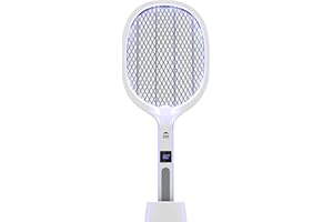 WBM SMART 2 in 1 Electric Bug Zapper, Mosquitoes Trap Lamp & Racket, USB Rechargeable Electric Fly Swatter for Home and Outdoor Powerful Grid 3-Layer Safety Mesh Safe to Touch