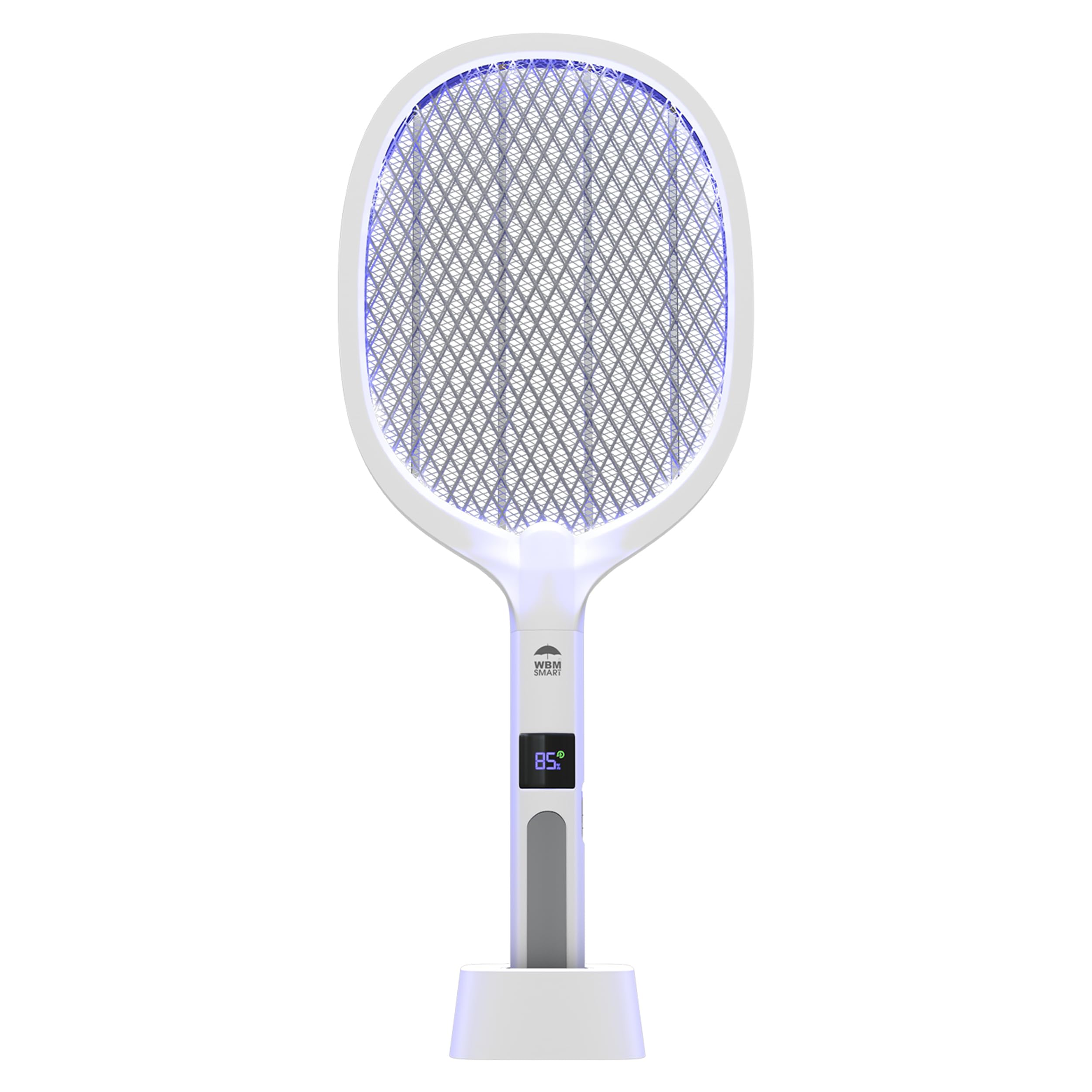 Photo 1 of WBM SMART 2 in 1 Electric Bug Zapper, Mosquitoes Trap Lamp & Racket, USB Rechargeable Electric Fly Swatter for Home and Outdoor Powerful Grid 3-Layer Safety Mesh Safe to Touch