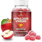BeLive Apple Cider Vinegar Gummies - ACV Gummies Without Sugar I Detox & Cleanse Digestive Health I Alternative to Capsules, Vegan, Keto Friendly, Non-GMO, Gluten Free | 60 Ct