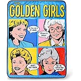 JUST FUNKY Golden Girls Pop-Art Gallery Throw Blanket | Features Famous Quotes | Large 60 x 45 Inches
