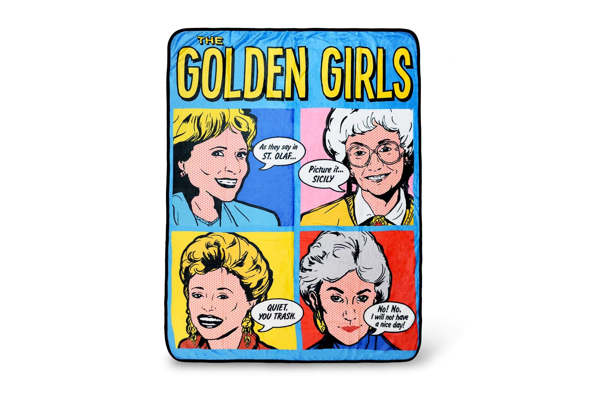 The Golden Girls PopArt Gallery Throw Blanket Features Famous Golden