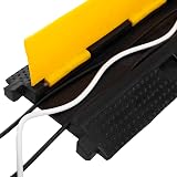 The Workplace Depot Yellow Cable Protector 75mm Channel 990mm Long Hinged Lid view 5