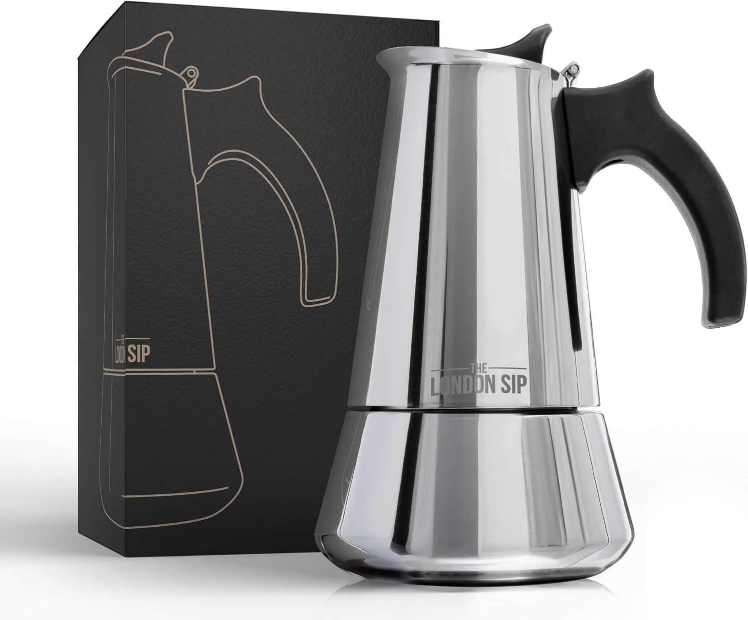 Stainless Steel Induction Stovetop Espresso Maker Make Cafe Quality