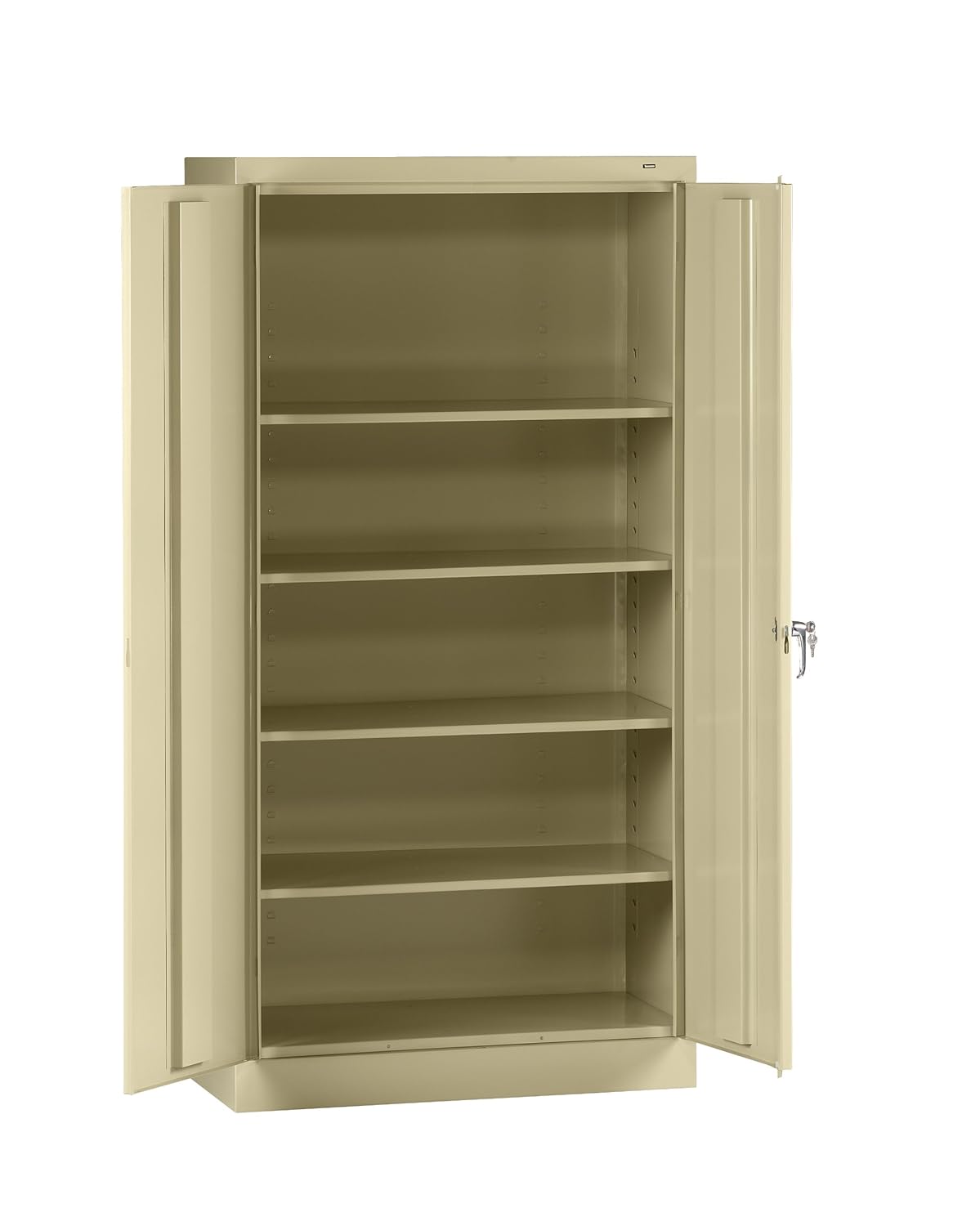 Tennsco 7224 24 Gauge Steel Standard Welded Storage Cabinet, 4 Shelves, 200 lbs Capacity per Shelf, 36" Width x 72" Height x 24" Depth, Putty