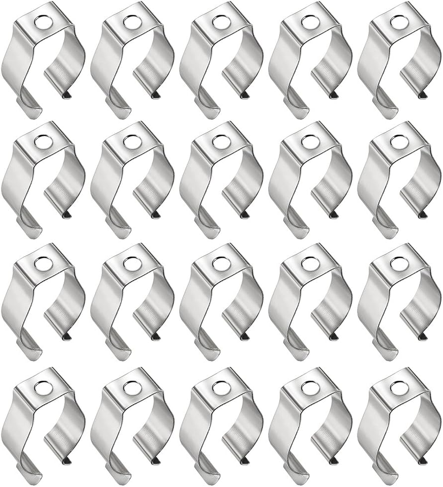 sourcing map T8 U Clips Holder Bracket for LED Light Tube LED Fluorescent Tube Replacement Mounting Accessories