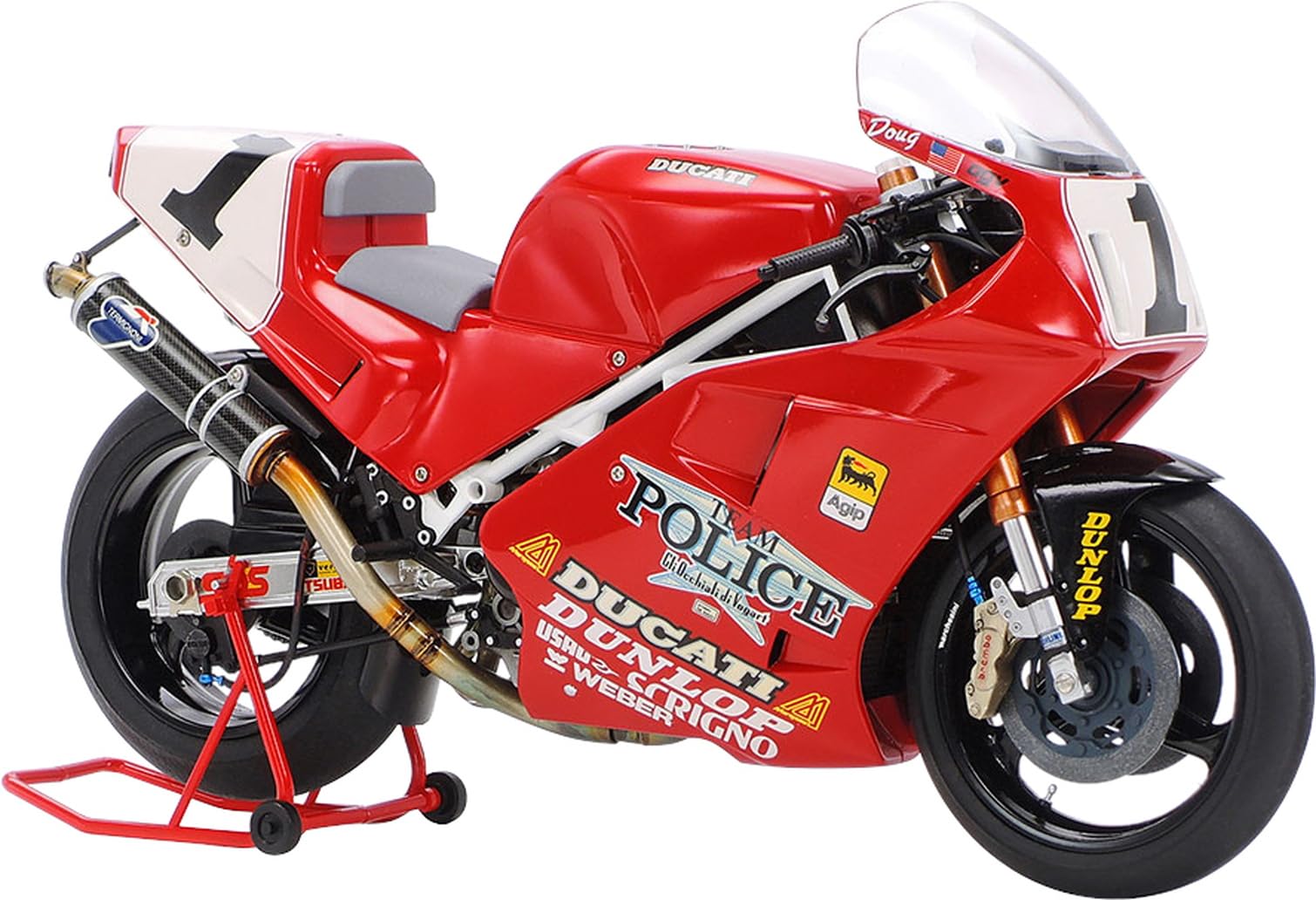 TAMIYA 4950344992546 300014063-1:12 Ducati 888 Superbike 1993, Red