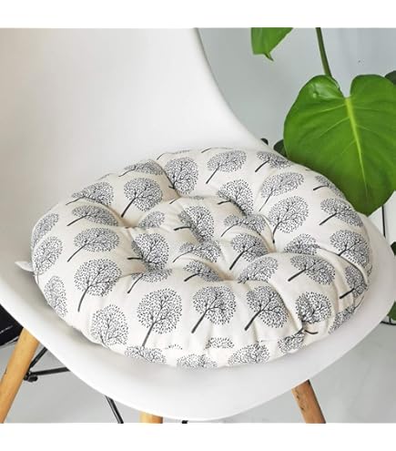 Beo Cojín De Asiento Para Silla, 40 X 40 Cm, Semicircular, Cómodo, De 10 Cm De Grosor, Lavable, Adecuado Para Interior Y Exterior Gracias A La Protección Contra La Decoloración Y A