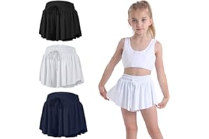 ZOGCOWY 3 Pack Butterfly Flowy Shorts Skirts for Girls Tennis Cheer Stuff Athletic Preppy Running Sports Skirt for Teen Girls
