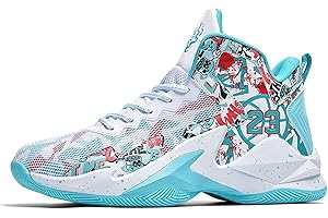 Purfitall Mens Basketball Shoes for Women High Top Non Slip Outdoor Sneakers Breathable Fashion Running Shoes Adult Youth