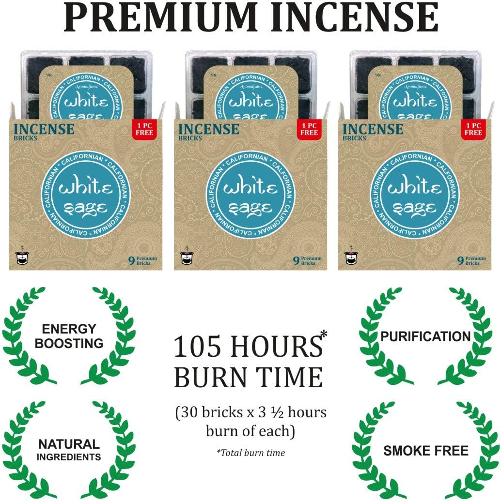 California White Sage Incense Bricks by Aromafume - Image 3