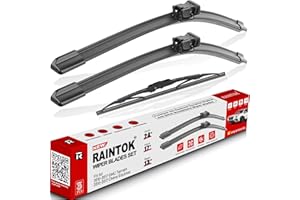 RAINTOK Windshield Wiper Blades Replacement for 2010-2017 Chevrolet Chevy Equinox GMC Terrain Original Factory Quality Front Rear Wipers Blade Set for My Car - 24" 17" 13" (Pack of 3)