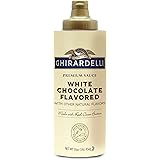 Ghirardelli White Chocolate Flavored Sauce Squeeze Bottle, White Chocolate Flavored Sauce, 16 Oz